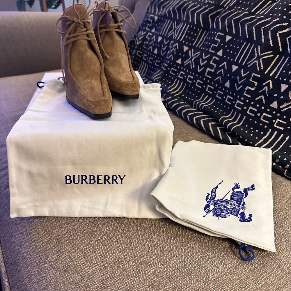 Burberry Tan Ankle Boots
